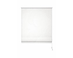 Rolgordijn Colours Bentu – 90x190 cm – Wit / Licht Crème – Lichtdoorlatend – Met Ketting – Polyester & Viscose – Raamdecoratie