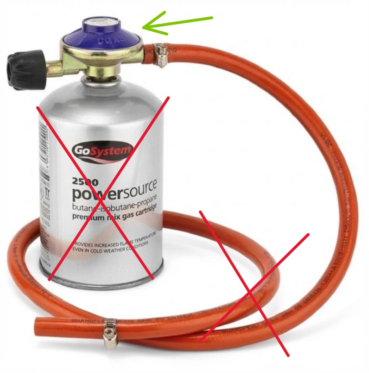 GoSystem - Drukregelaar 30mbar - voor Schroef Cartridge Gasblikken