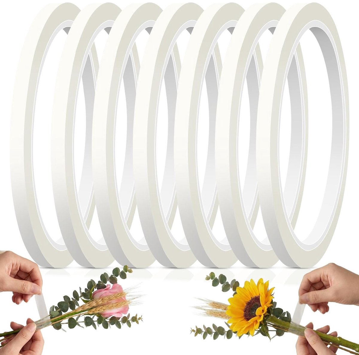 Transparant Bloemenlint voor Vazen, 1/4 Inch Breed, Waterdicht en Dun Floristenlint voor Bloemarrangementen en Accessoires, Ideaal voor Versieringen en Lapel Bloemen