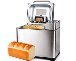 Bakemaster BroodbakMachine - Met Glutenvrij programma - 19 programma's - Tot 1000 gram - Broodmachine met Timer - 650W - RVS - Skoov