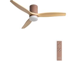 CREATE - Stille 40W plafondventilator met technische ABS bladen in verschillende maten - M - Met licht - Afstandsbediening - WIND CALM