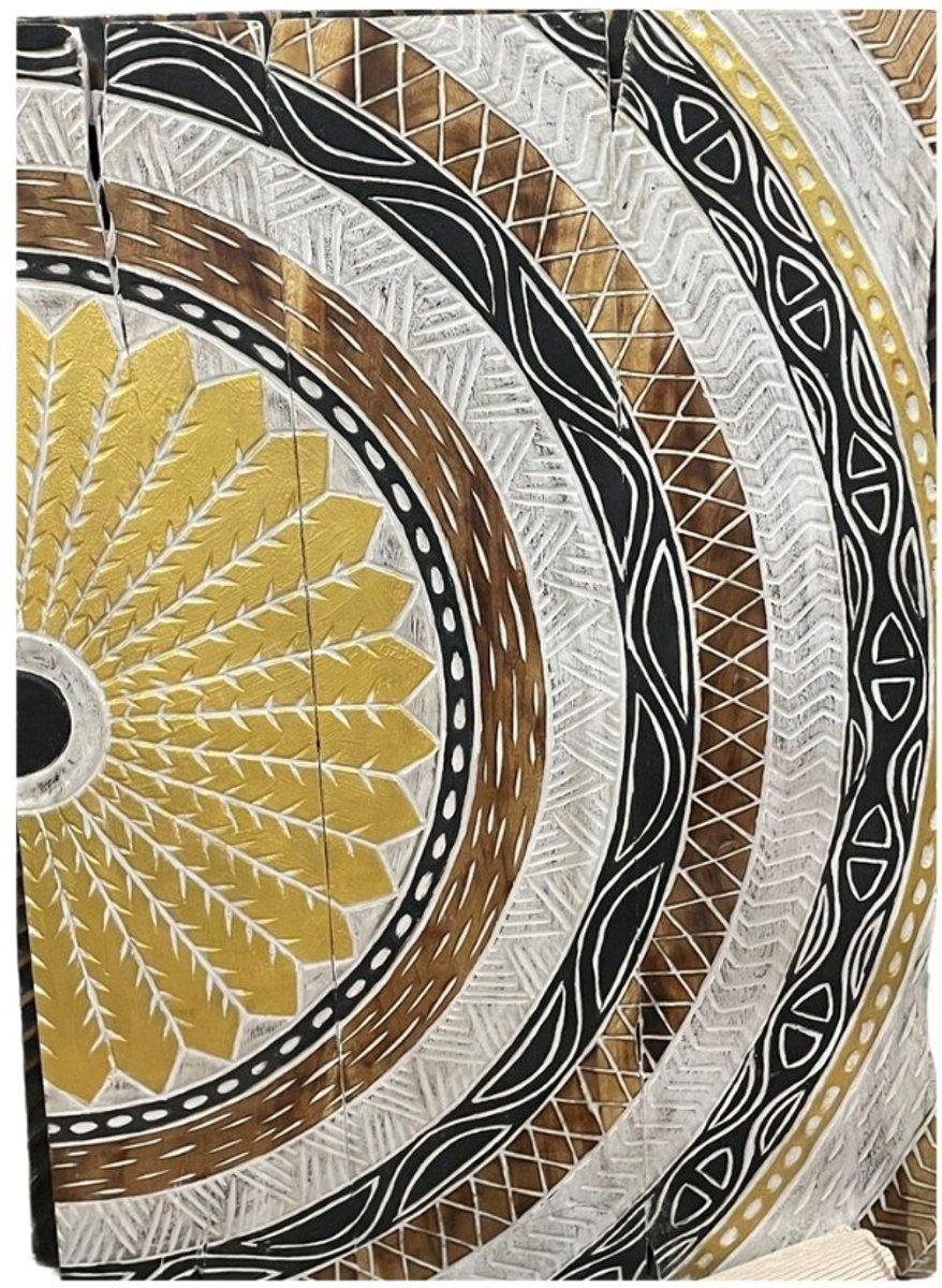 Suarhouten wandpaneel Gold