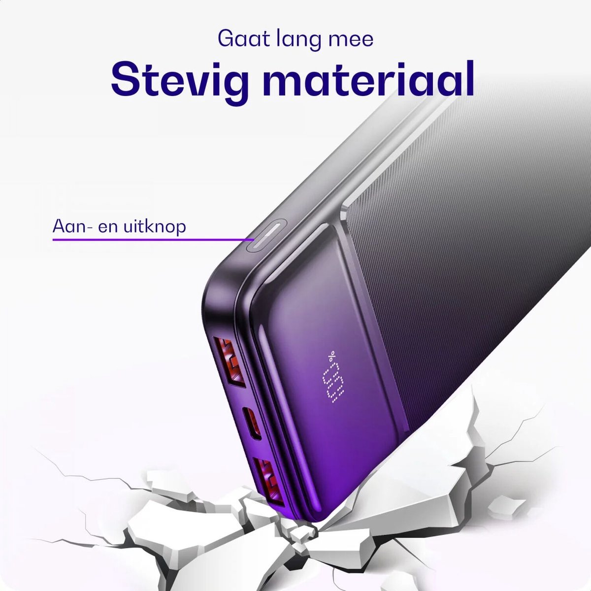 Buddi Boost - 10.000 mAh Powerbank - Reisformaat - LED Display - USB-A - USB-C Snelladen - Universele Draagbare Oplader voor Telefoon & Tablet - Noodpakket - Ideaal voor Handbagage - Zwart – foto 5