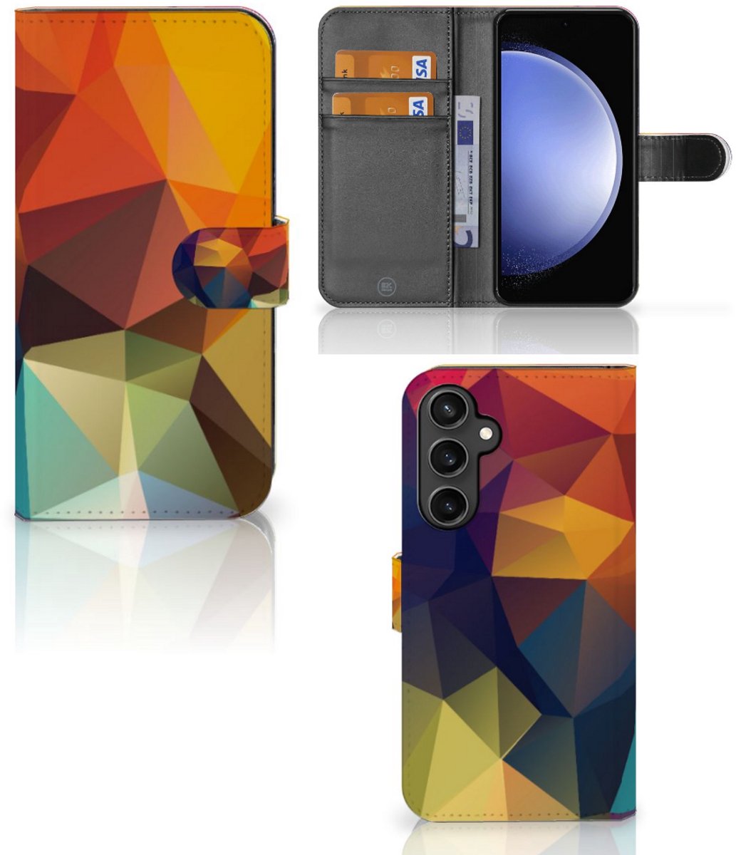 Samsung Galaxy S23 FE Book Case Polygon Color