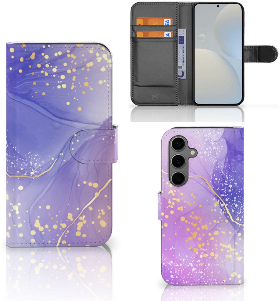 Hoesje voor Samsung Galaxy S25 Watercolor Paars