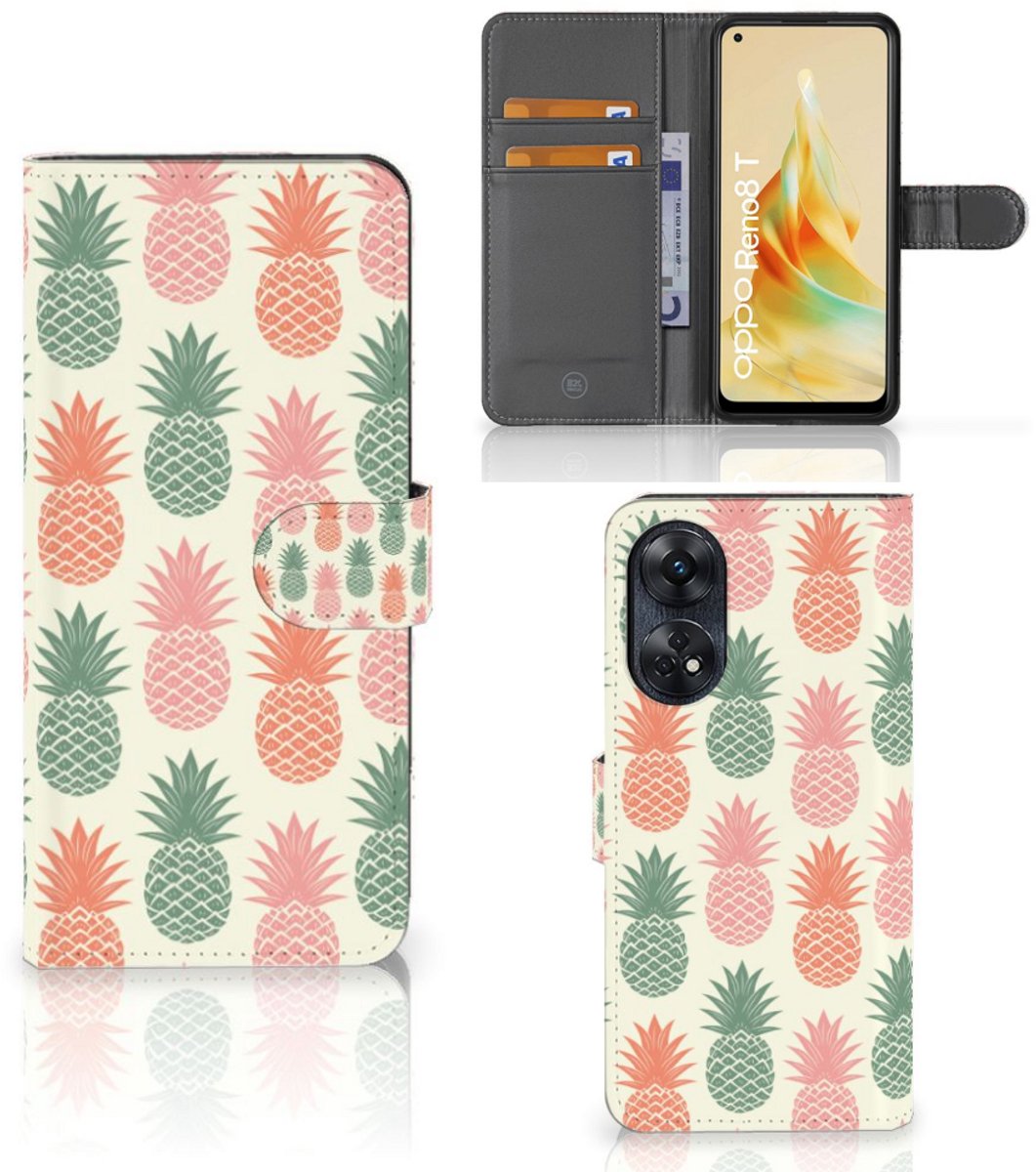 OPPO Reno8 T 4G Book Cover Ananas