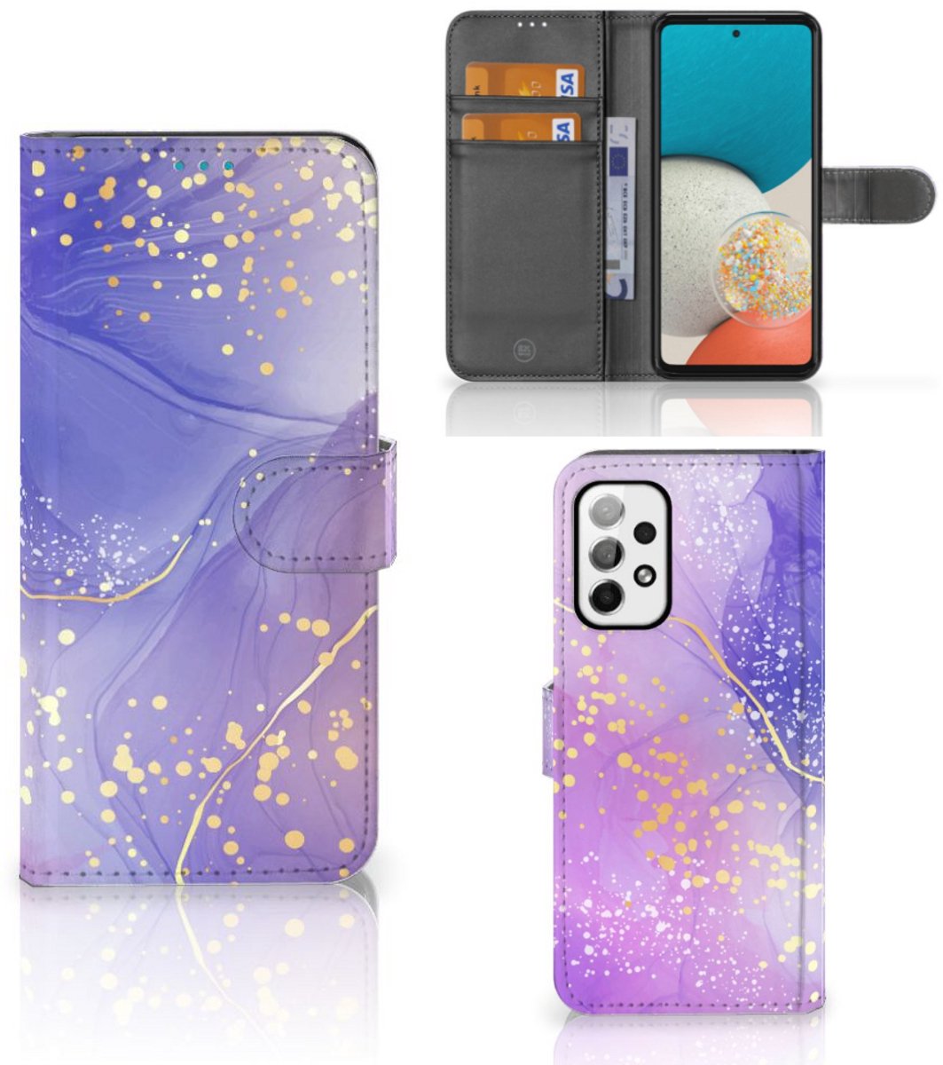 Hoesje voor Samsung Galaxy A73 5G Watercolor Paars