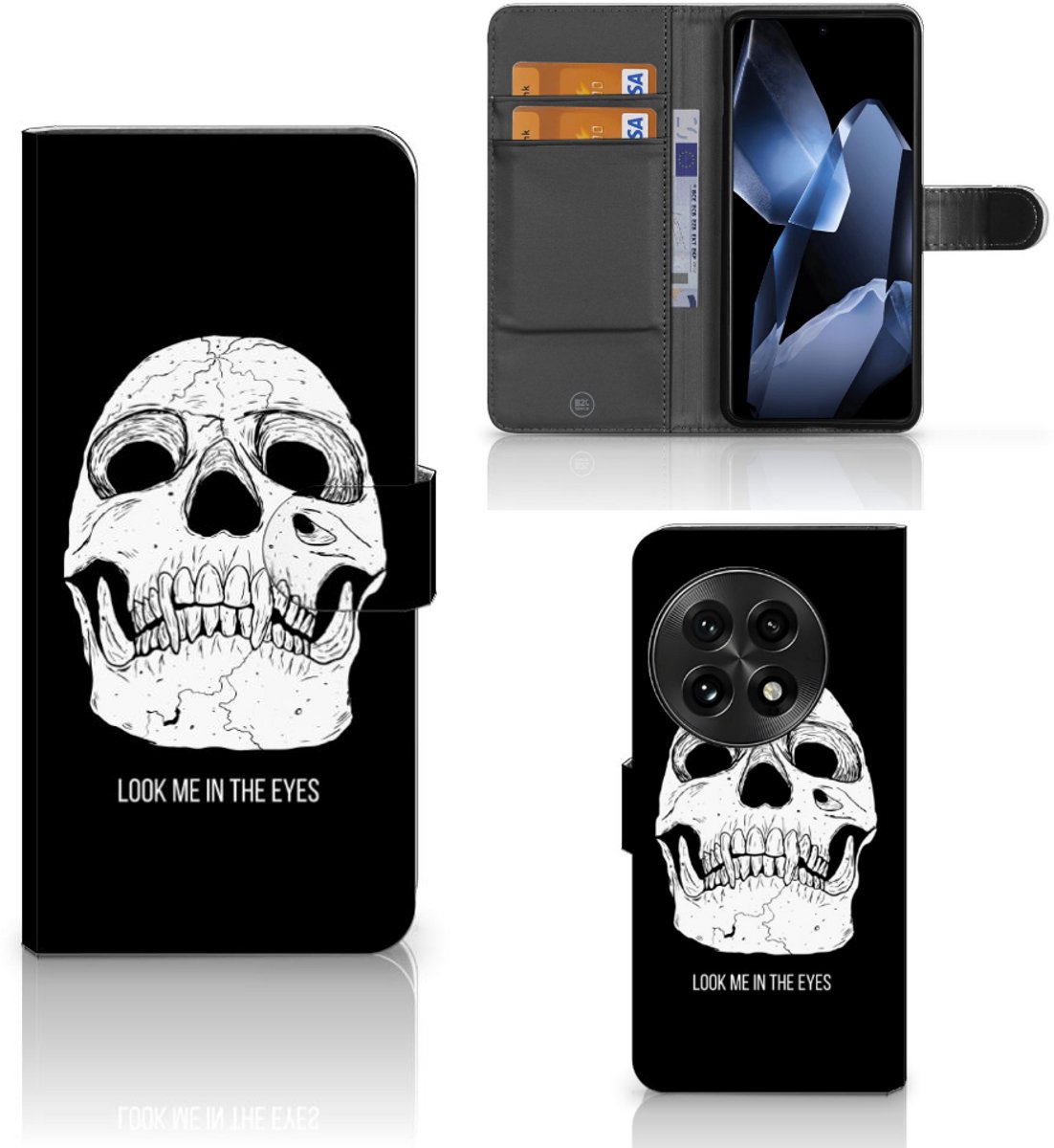 Telefoonhoesje met Naam OnePlus 13 Skull Eyes