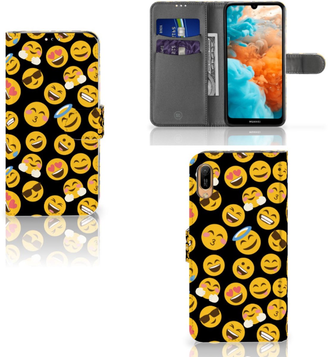 Huawei Y6 (2019) Telefoon Hoesje Emoji