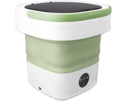Quvo® Camping Wasmachine - Mini Wasmachine - Wasmachines - Opvouwbare Kleine Wasmachine en Droger - 7.5L - met Afvoer - Groen - 30cm x 30cm x 33cm