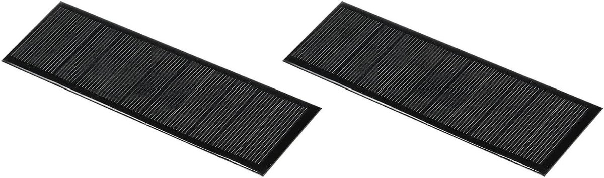 Zonnecollectoren Set - Mini Zonnepanelen - Doe-het-zelf Stroomproject - Hoge Efficiëntie Cel - 140 mm x 45 mm - Zwart