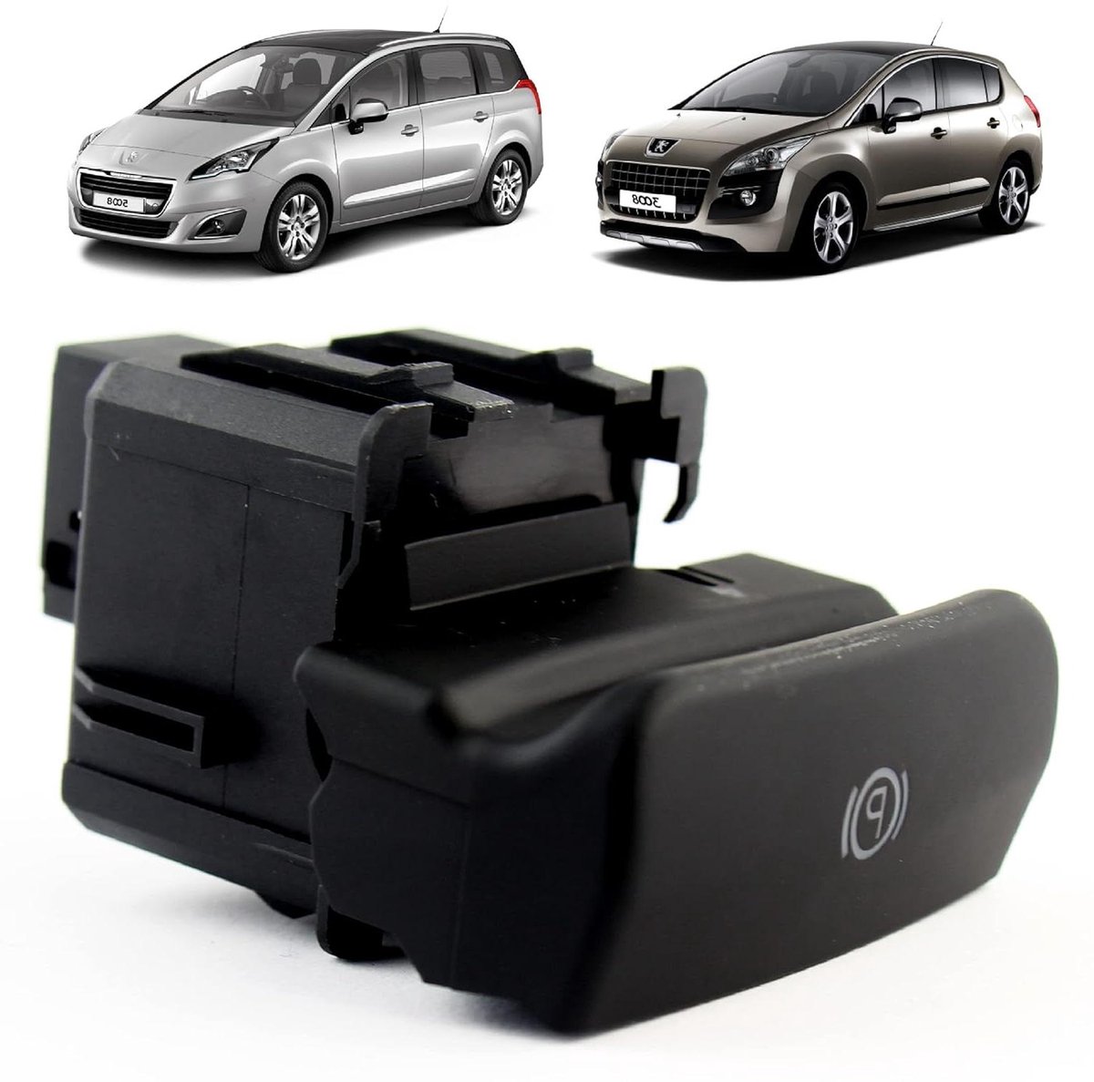 Handrem Knop - Parkeerrem Schakelaar - Auto Reparatie - 7 Connectoren - 1 Stuk - Zwart