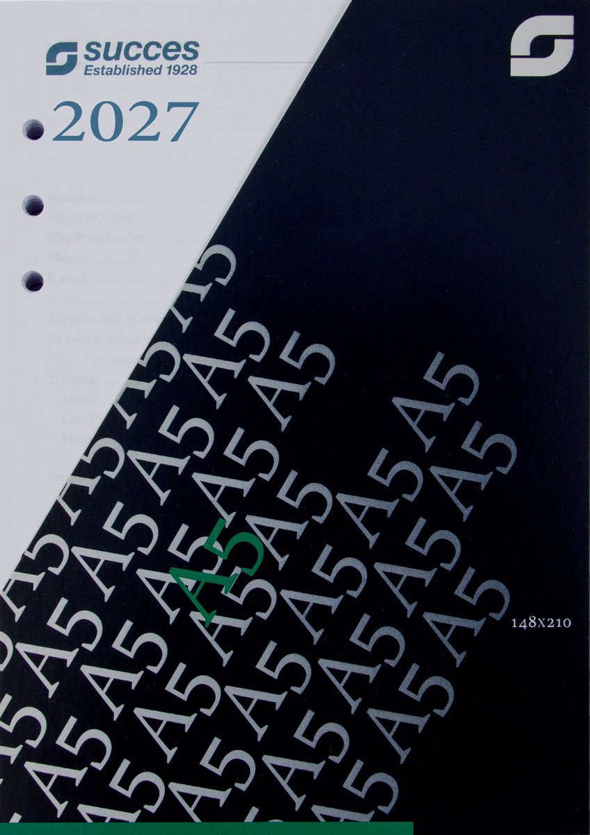 Succes Organizing Systems | Jaarinhoud | Losbladig | A5/Executive | 7 dagen-2 pagina's | 4-talig | 2027 |