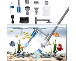 Elektrische Aquariumstofzuiger 30 W - Aquarium Vacuum Cleaner Pebble - Waterverversing - Zand reinigen - Vuil verwijderen met verstelbare telescopische stang