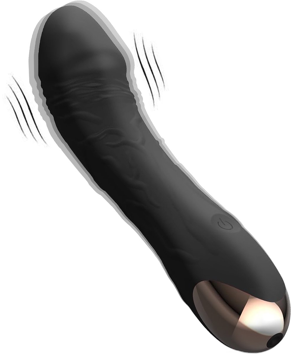 DOWO® - Luxe Realistische Vibrator - 20 Standen - Vibrators voor vrouwen - Waterproof & USB Oplaadbaar - Siliconen Dildo voor Vrouwen & Mannen - vibrator - Sex toys - Zwart – M (18cm)