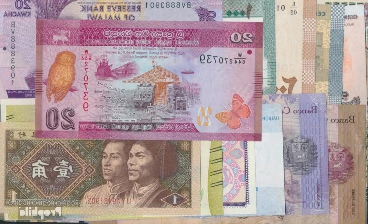 Bankbiljetten Wereld Collectie - Verzamelgeld Ongeldig - Verzamelen Geld - 12 Verschillende Biljetten - 70 g - Multicolor