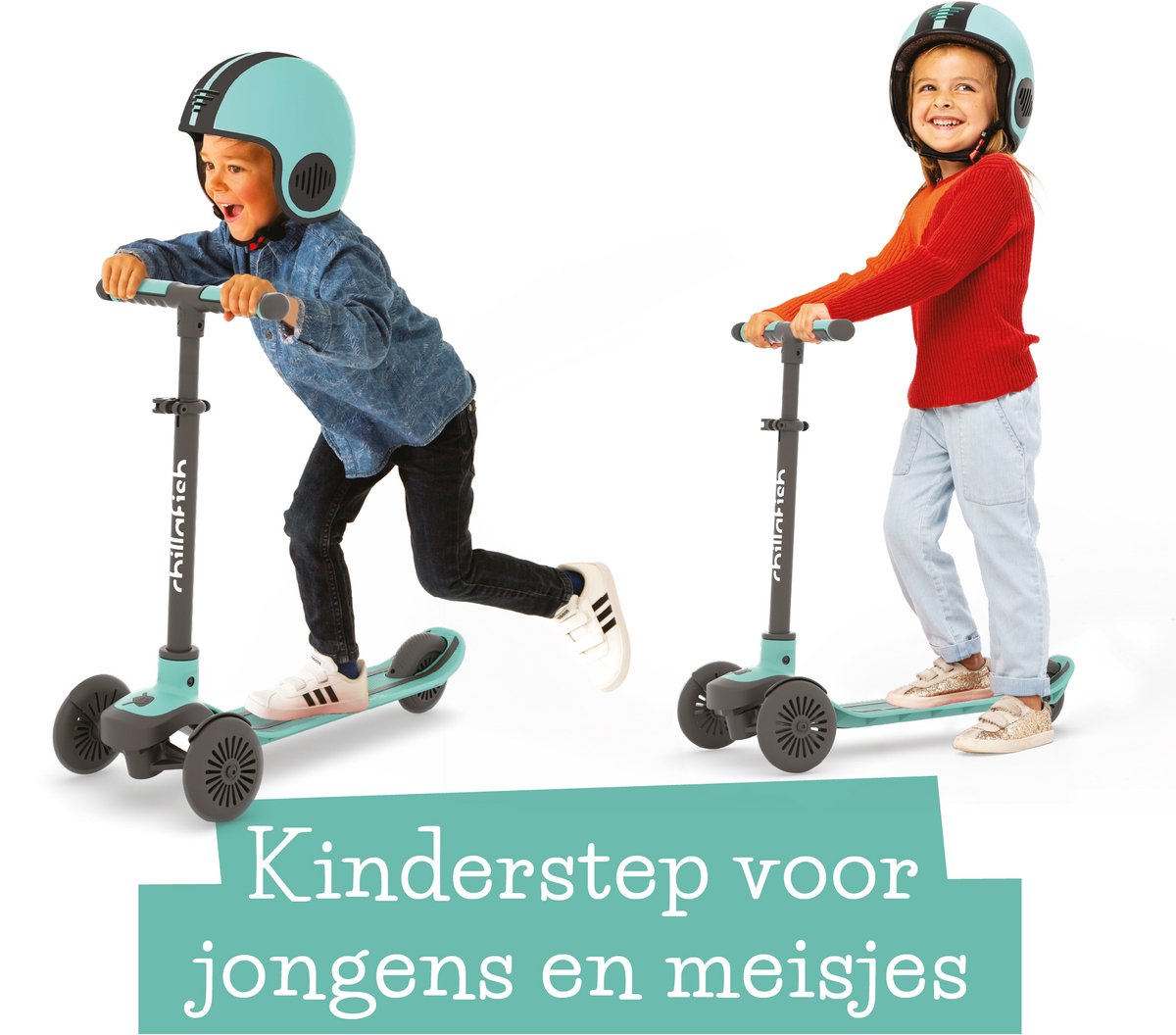 Chillafish Kinderstep 3 Jaar met drie wielen - Groen Blauw - Lichtgewicht step jongens met afneembaar stuur en voetrem - Aanpasbaar in hoogte - Leun-om-te-sturen - Extra grip handgrepen - Model Scotti 3 — afbeelding 8