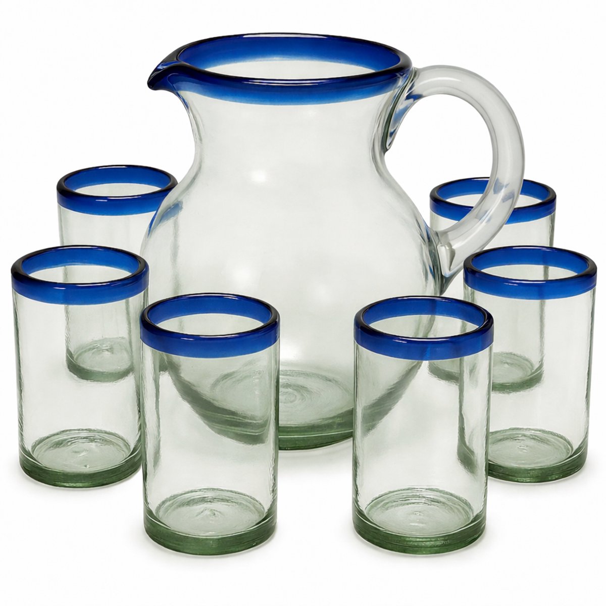 Azul Viento – Drinkglazen met Karaf – Handgeblazen Glaswerk - Loodvrij & Duurzaam