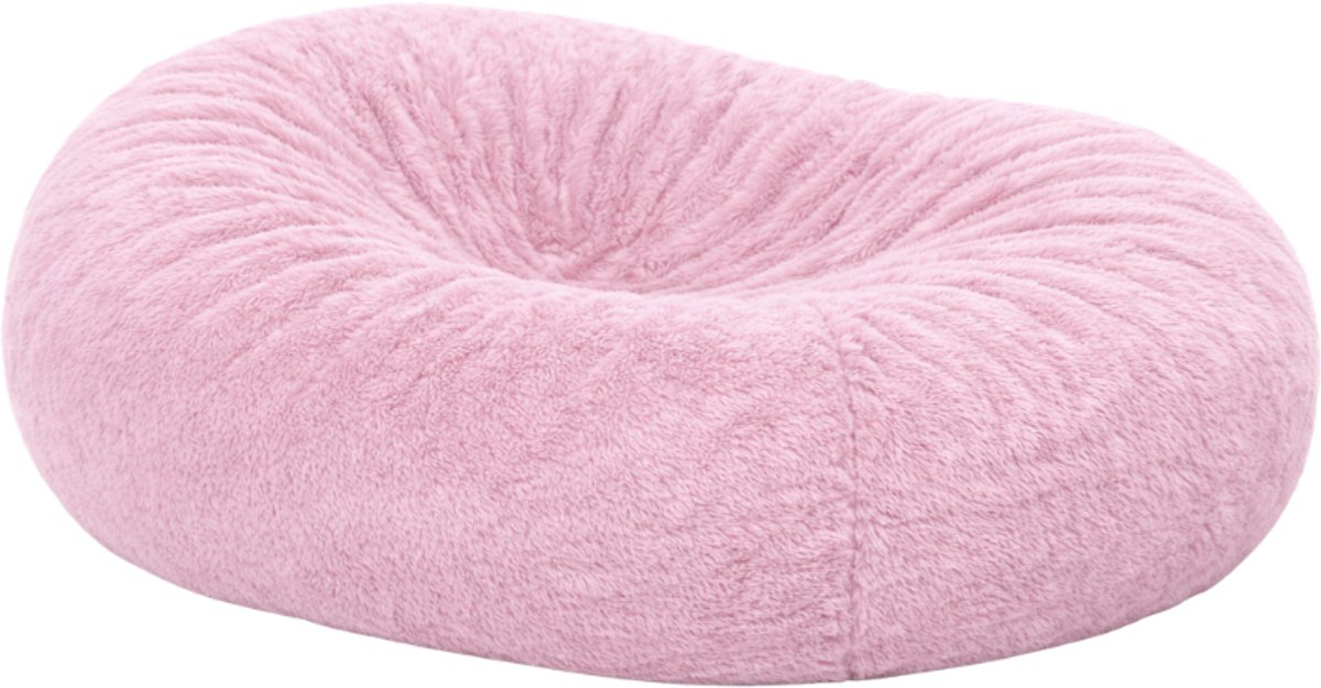 Bananair - Zitzak lang XXL afneembare hoes - imitatiebont - Roze - 160 cm