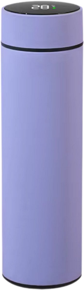 Thermosfles met temperatuurdisplay (500 ml) - Lavendelzacht