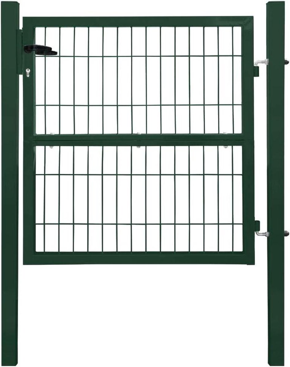 Tuinpoort Vierkante Buis - Tuindeur Hekdeur - Toegang Tot Tuin - Gepoedercoat Staal - 100 