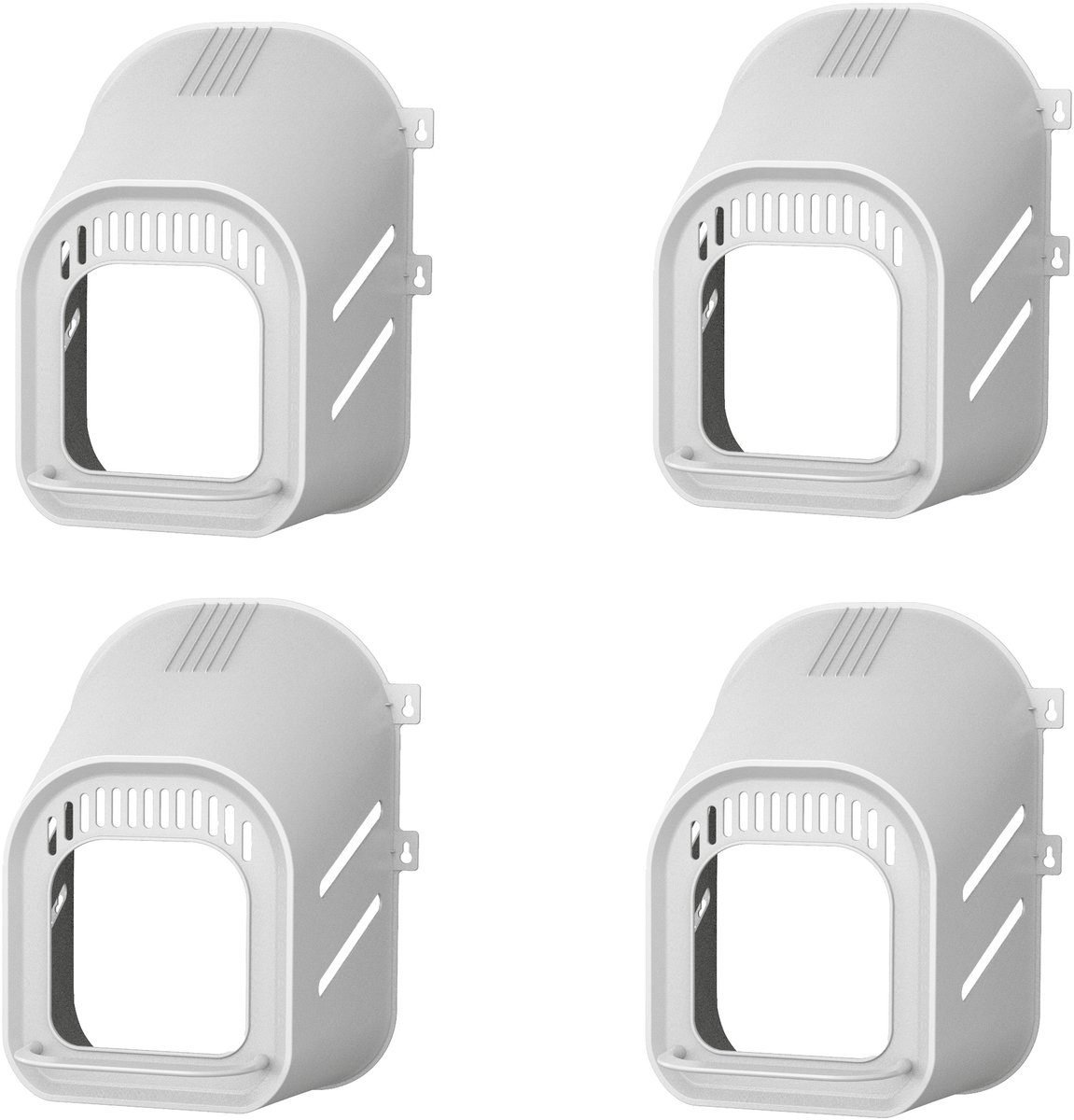 Basic Nest grijs 4 STUK - legnest voor kippen voor tot wel 5 kippen voor wandmontage - kippennest - pluimve nest - kippenhok