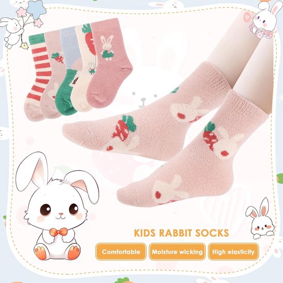 Babysokken - Kinder sokjes - Warme voeten - Dierenprint - 3-15 jaar - Multicolor — afbeelding 2