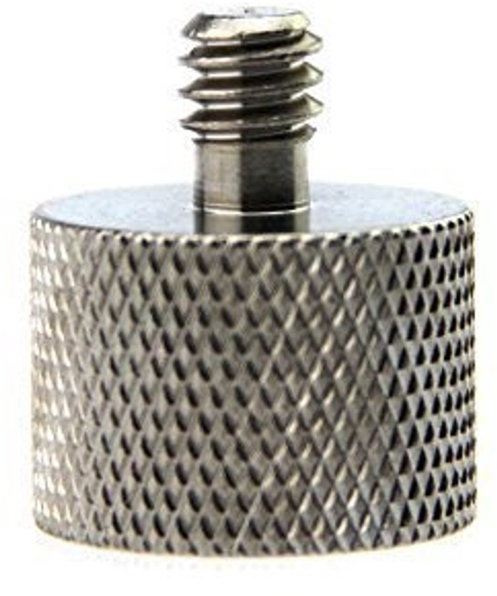 Allecto - Microfoon adapter - 1/4 inch naar 5/8 inch - Compact ontwerp - Zilver - Geschikt voor microfoonstandaards - Hoogwaardige brass constructie