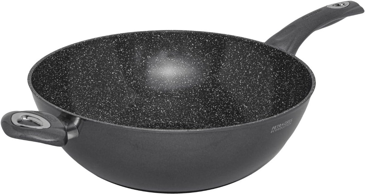 Pastazeef - Koekenpan - Pasta Koken - PFAS-vrije Coating - 32 cm Diameter - Donkergrijs