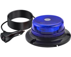 Zwaailicht Auto Vrachtwagen - Waarschuwingslicht LED - Veiligheid Verkeer - 36 LED's 9 Modi - 15x15x5.7 cm - Blauw