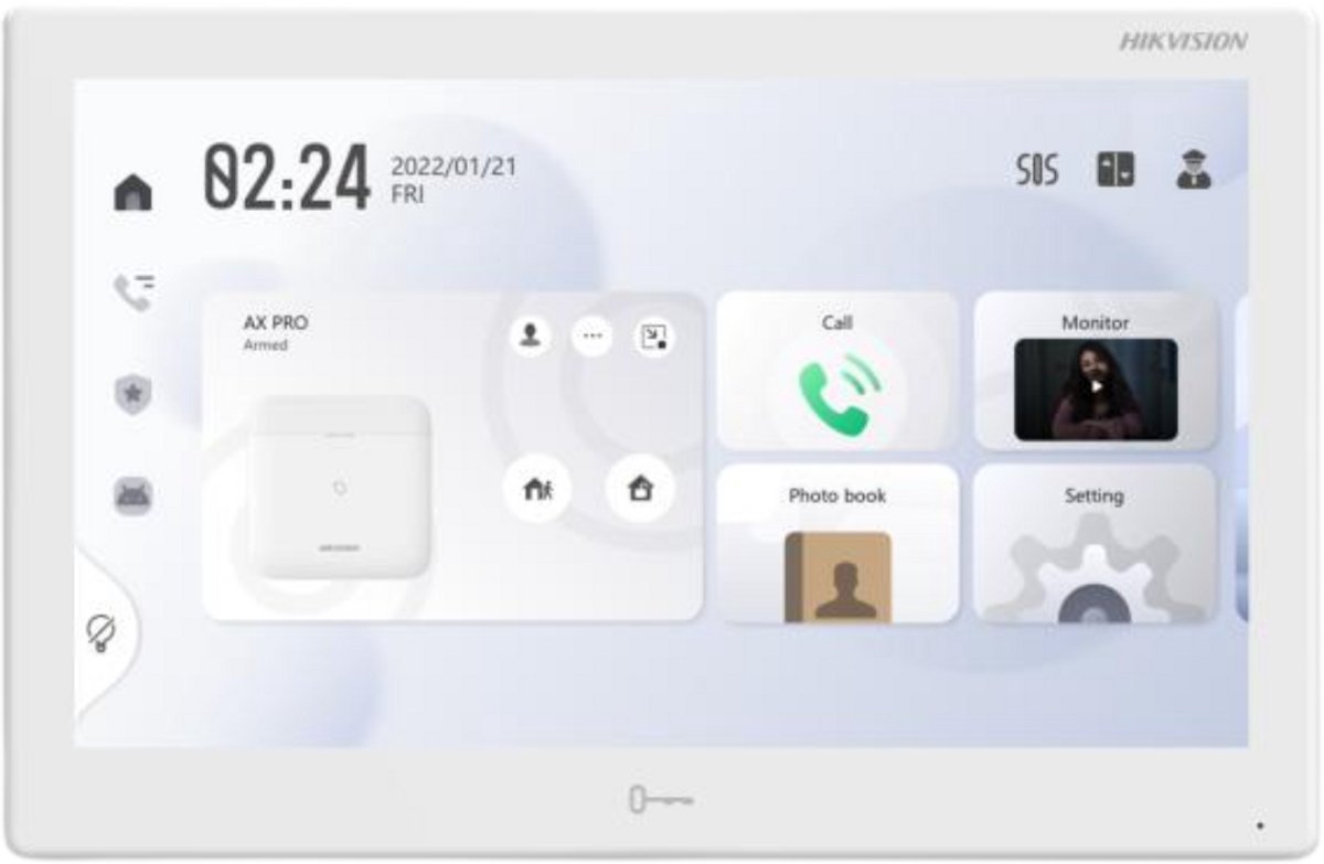 Hikvision DS-KH9510-WTE1(B) Android IP Monitor 10.1 inch touchscreen WiFi binnen monitor met PoE