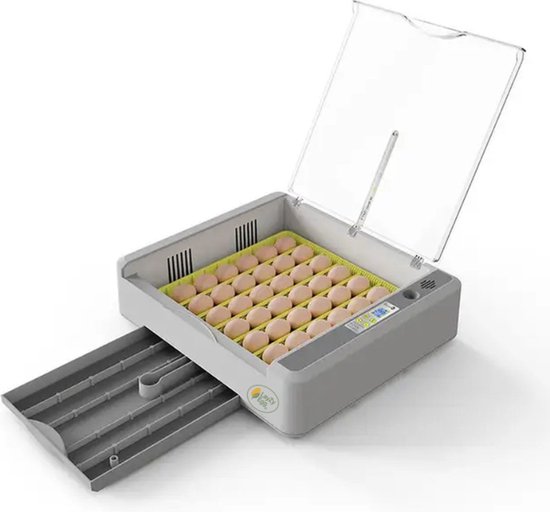 LayZyEgg® YZ-36 Broedmachine – Volautomatische Incubator voor 36 Eieren – Automatisch Keersysteem – Digitaal Display met Temperatuur & Luchtvochtigheid – Geschikt voor Kip, Kwartel en Eend