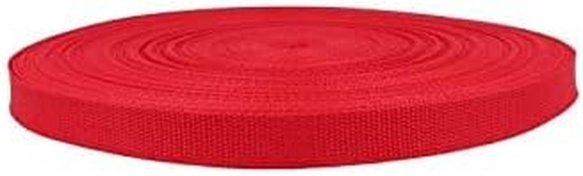 Tasband - Gordel riem band - Tassen maken - Hoge scheurvastheid - 5 meter 30 mm - Donkerrood