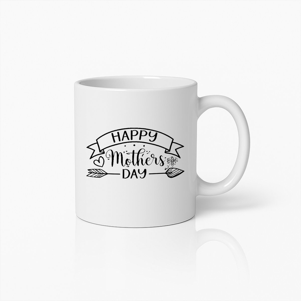 Happy Mother's Day Keramische Mok - 330ml - Moederdag Cadeau - Wit