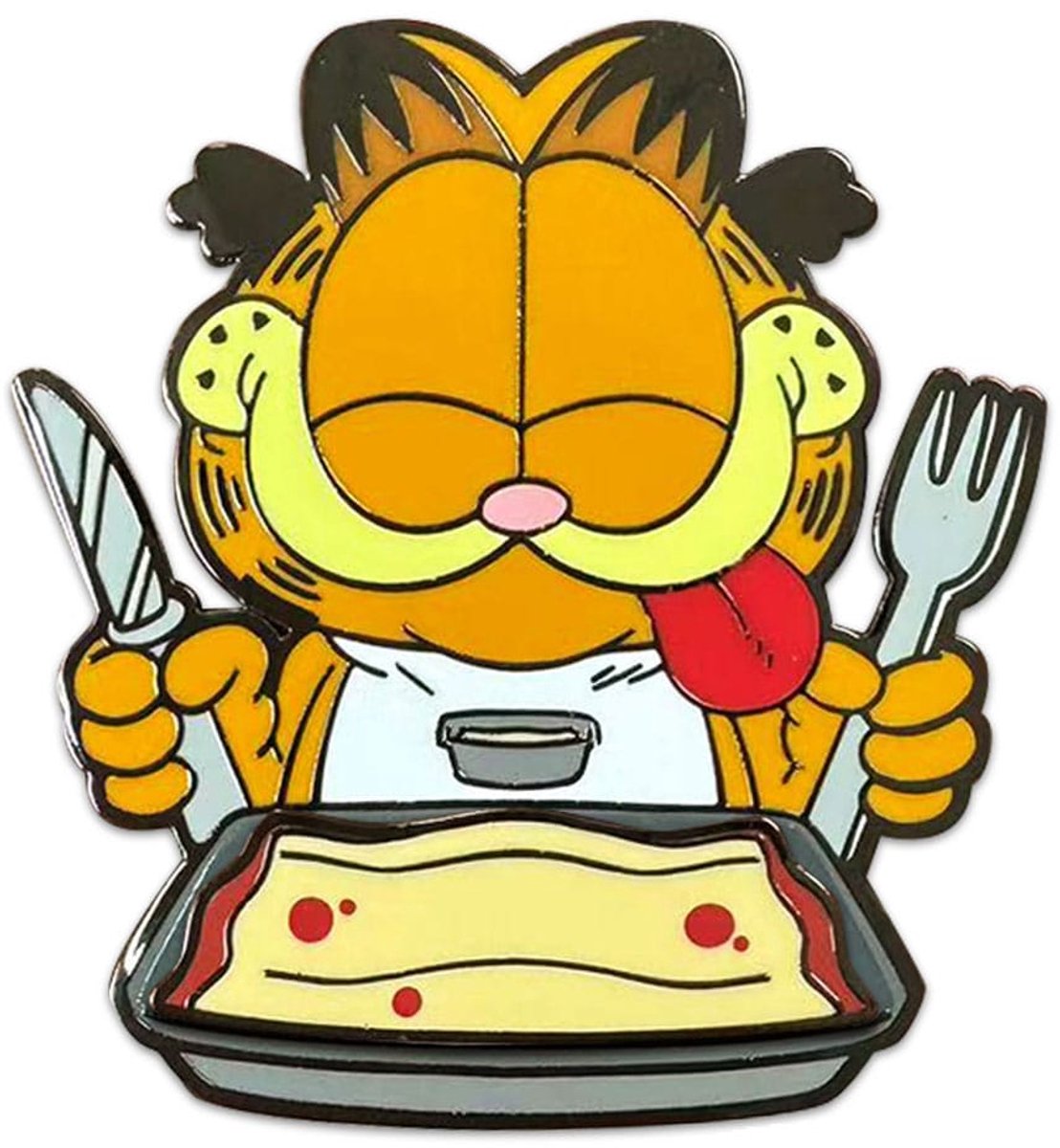 Garfield Pin Badge Disco Garfield Lasagna Dinner 5 cm