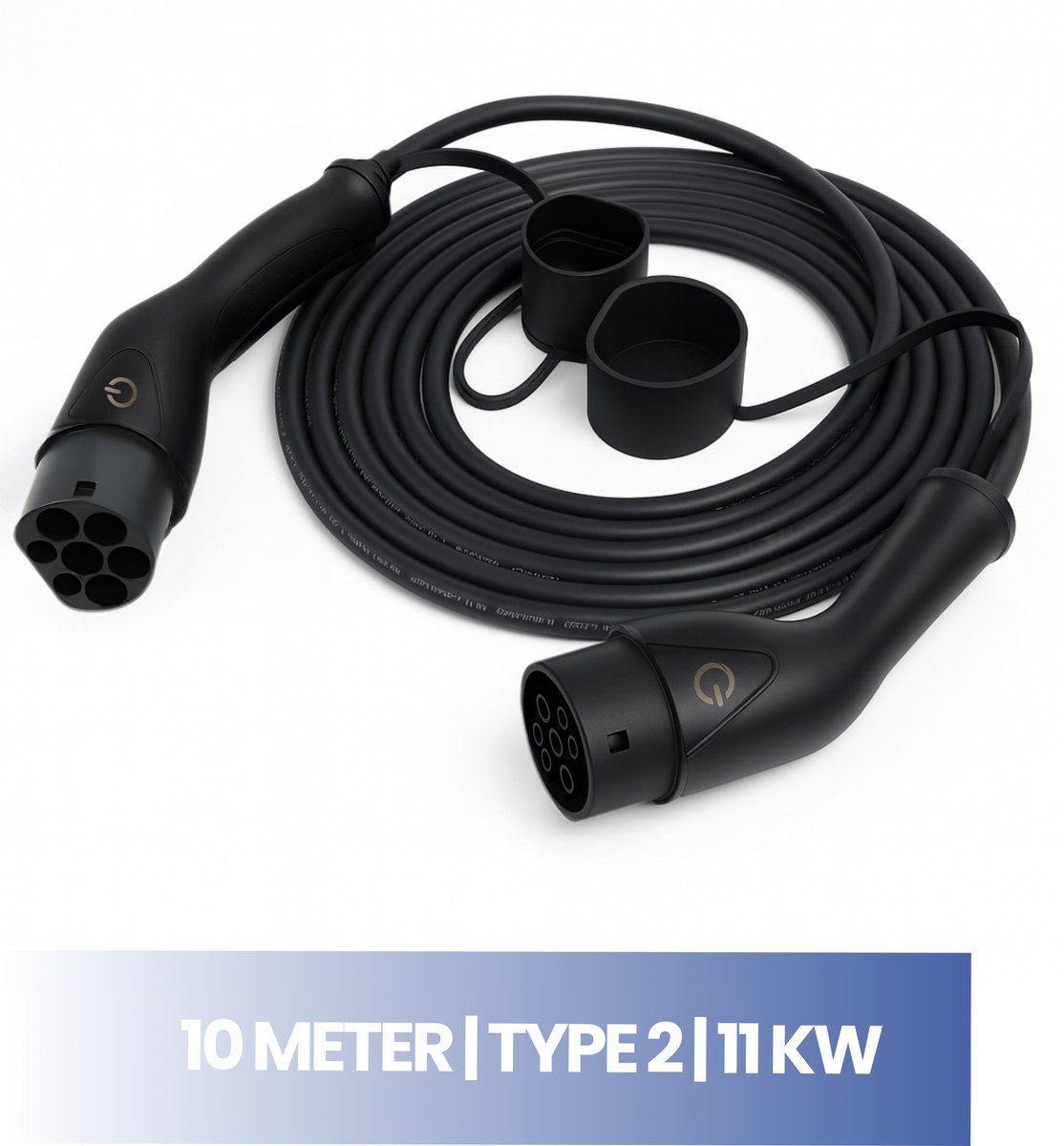 Type 2 laadkabel auto 11 kW | laadkabel type 2 | laadkabel elektrische auto | 16A 3-fase | 10 meter | EV laadkabel | voor laadpaal en thuislader auto | waterdicht | met opbergtas