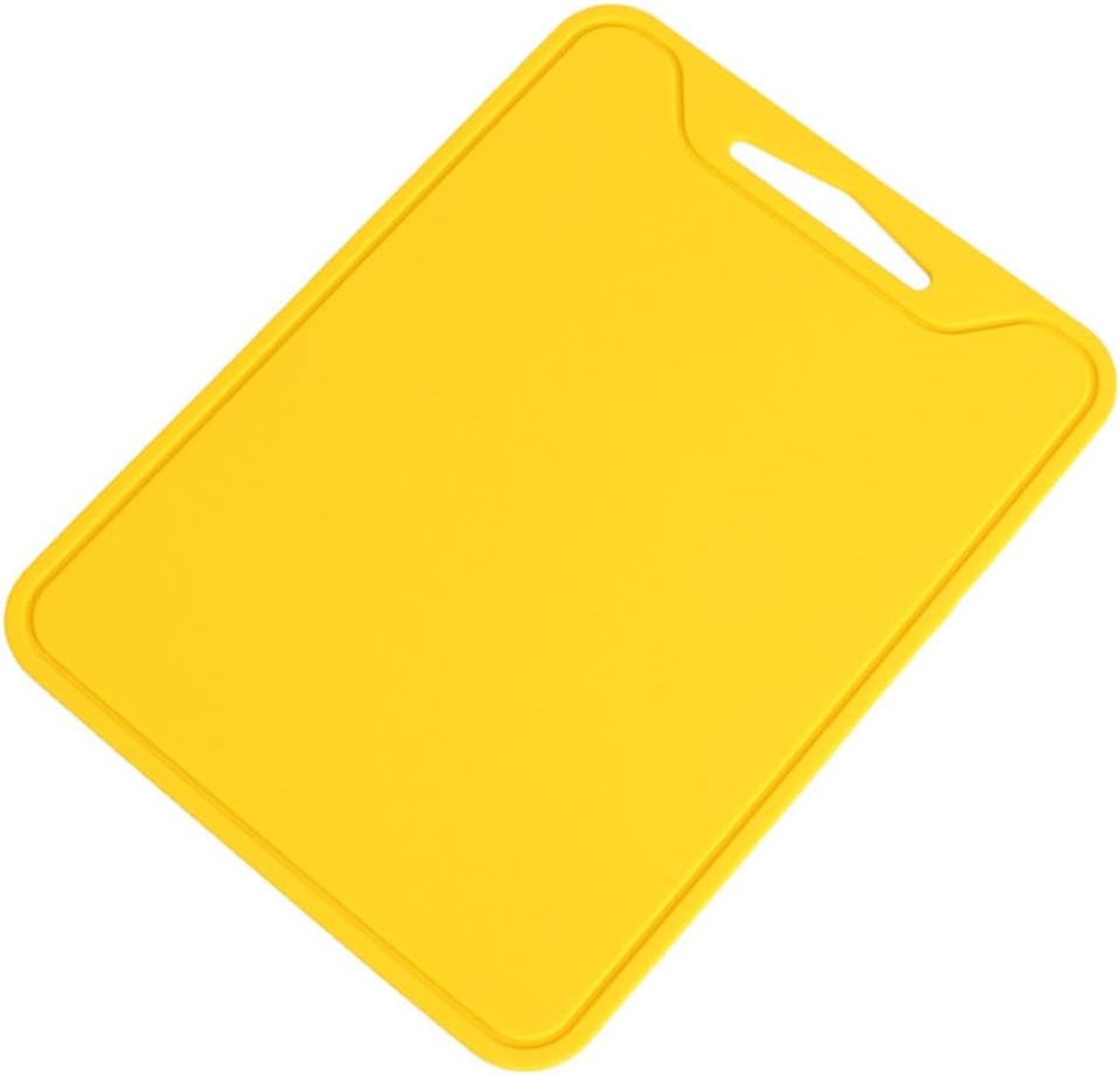 Siliconen snijplank, BPA-vrije flexibele keukensnijplank, geschikt voor vlees, groenten en fruit, vaatwasmachinebestendig, 8,6 inch x 11,8 inch (geel)
