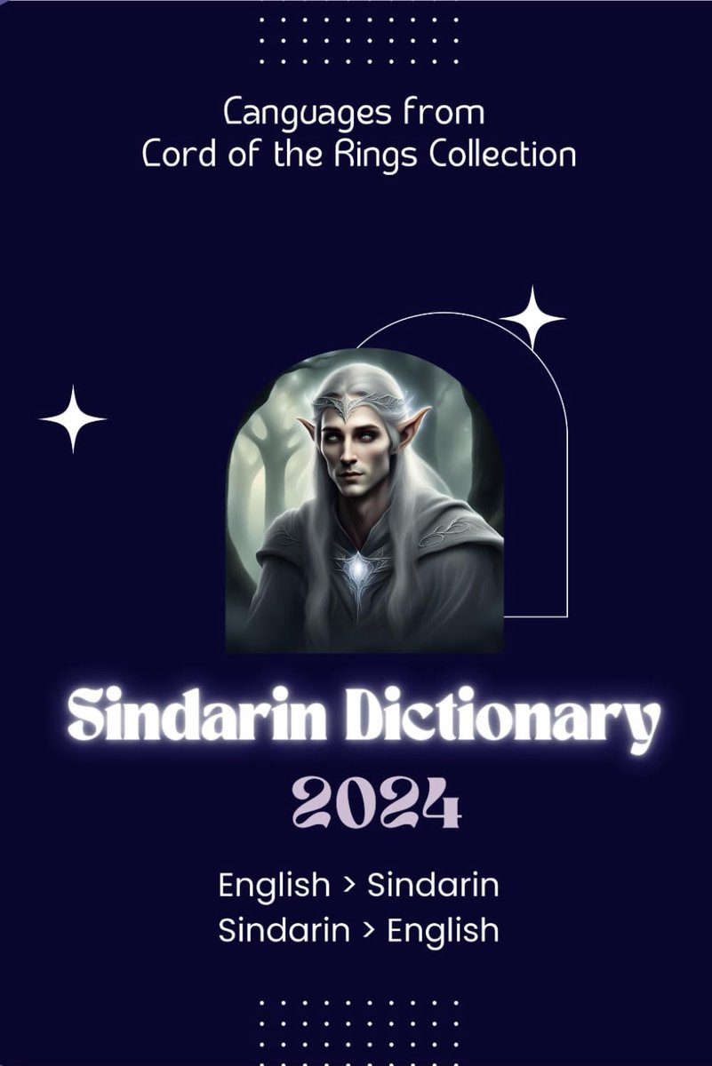 Sindarin Woordenboek - Elfs Woordenboek - Tolkien Fans - 1500+ Woorden - 15x23 cm