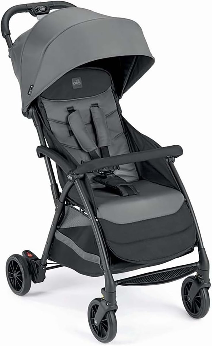 Kinderwagen Grijs - Wandelwagen Buggy - Comfortabel Reizen - Lichtgewicht Aluminium Frame - 46x81x100 cm - Grijs
