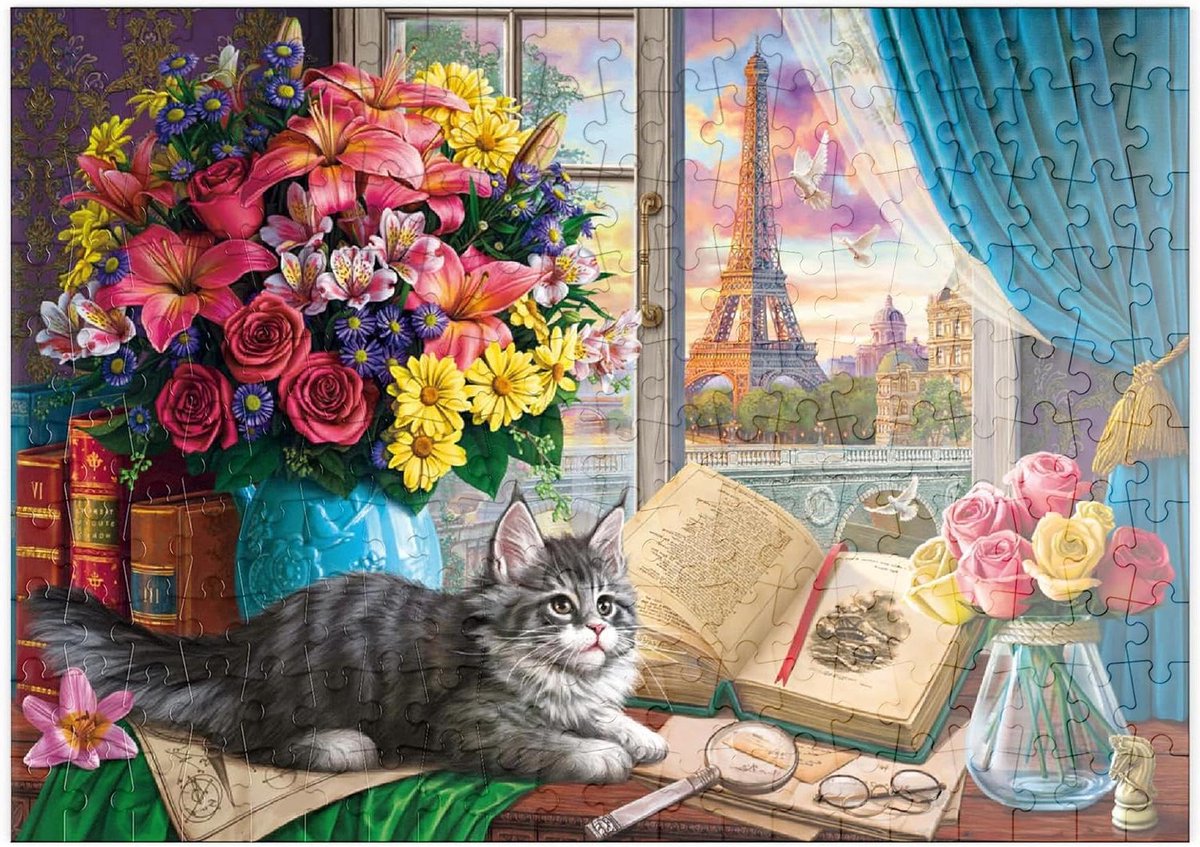 Legpuzzel Romantisch Uitzicht - Puzzel Stukjes - Ontspanning Thuis - Hoge Resolutie Print - 48 x 34 cm - Meerdere Kleuren