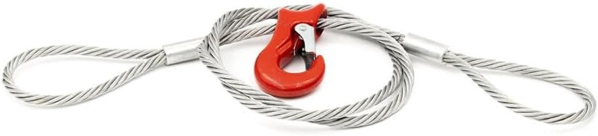 Choker touw - Staalkabel met lussen - Trekken van lasten - DIN-EN 12385-4 geperst - 10mm diameter 1m