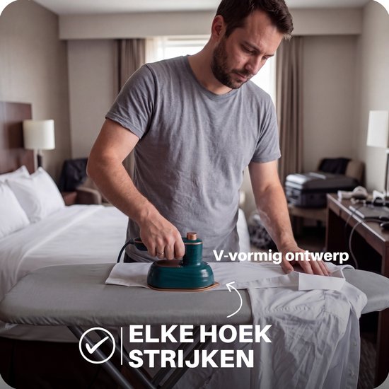 JT Products Fer de Voyage de Luxe - Fer à Vapeur - Pliable - Mini Fer - Fer de Voyage - Fer Vacances - Fer de Voyage Klein