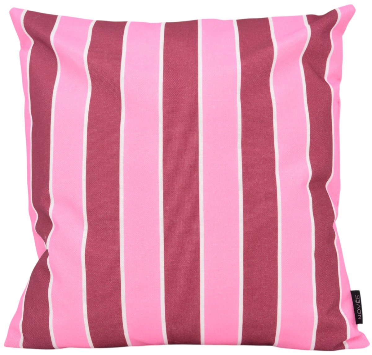 NOVÉE Sunset Stripe Pink - Outdoor Kussenhoes | 45x45 cm | Katoen/Polyester Roze