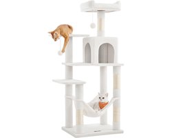 Top 10 katten krabpalen en krabmeubels 2026: Feandrea Krabpaal 143 cm met hangmat en huisje