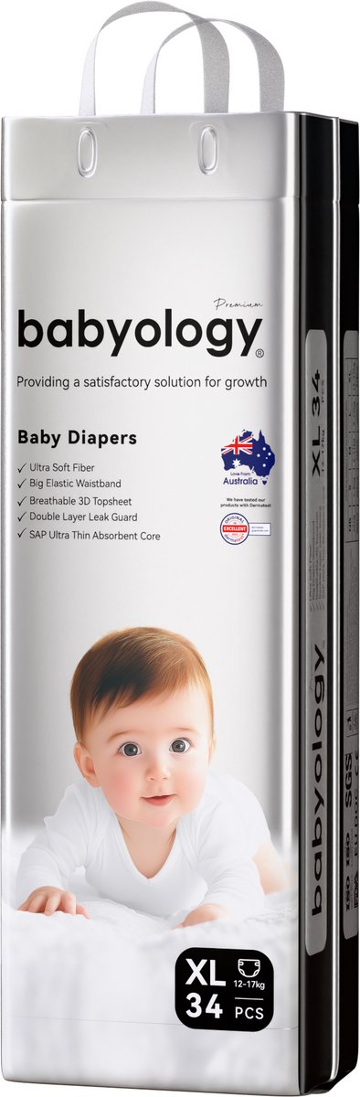 Luiers Maat 5 (12-17kg) - Premium Kwaliteit - 34 Stuks - Dermatologisch Getest - 12+ Uur Droog - Ultra Zacht en Ademend - Dubbele Anti Lek Bescherming - REACH Getest