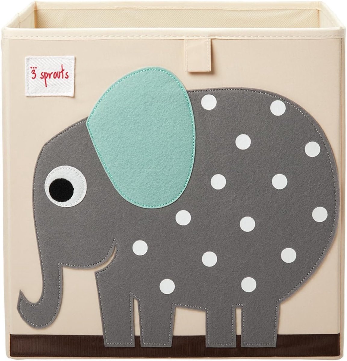 Speelgoedopbergkubus - Opbergdoos Kubus - Kinderkamer Organiseren - Opvouwbaar Ontwerp - 33 x 33 x 33 cm - Olifant
