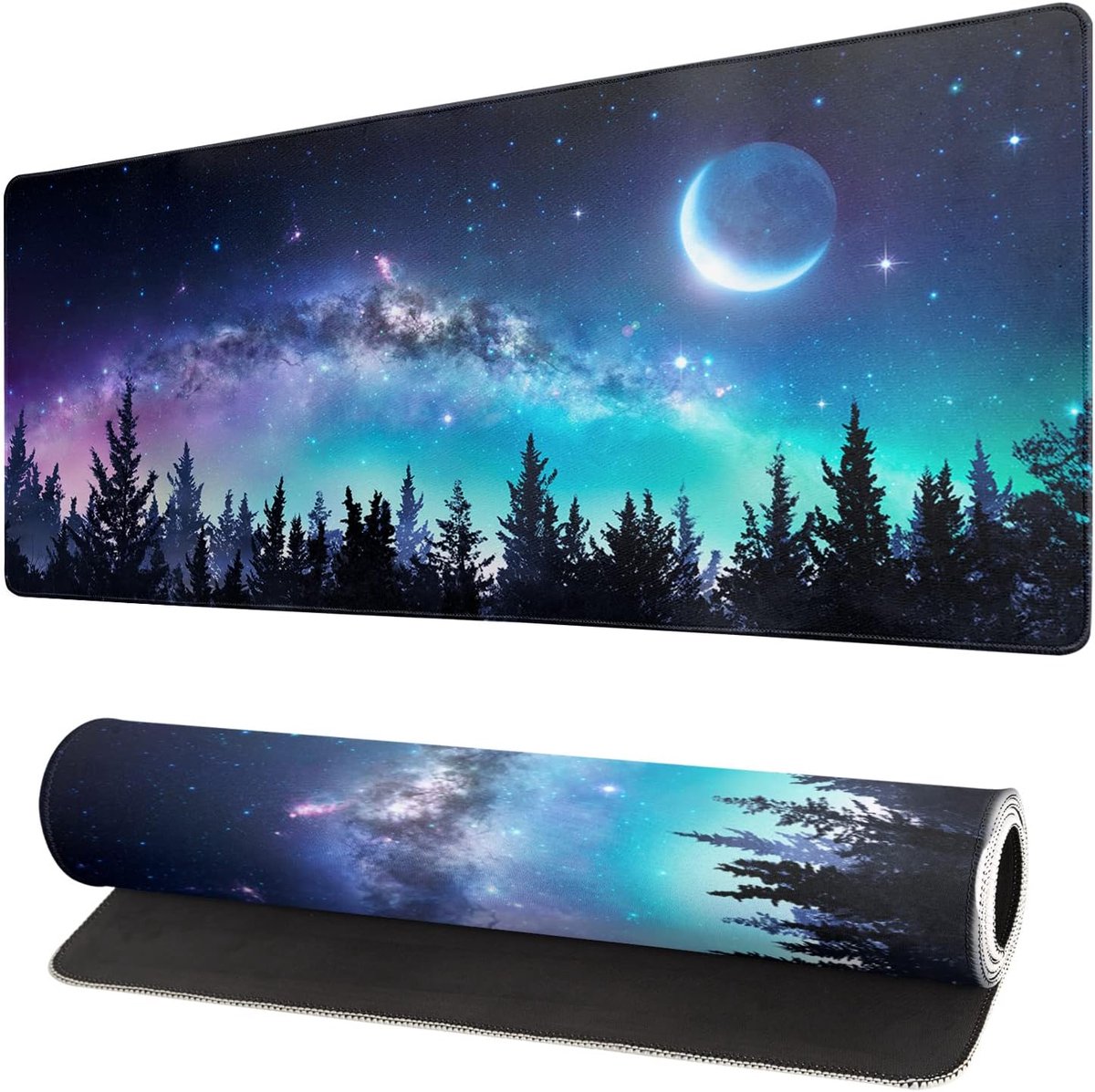Grote Gaming Muismat - Bureau Mat XL - Gaming en Kantoor - Gestikte Randen Antislip - 80x30cm 3mm Dik
