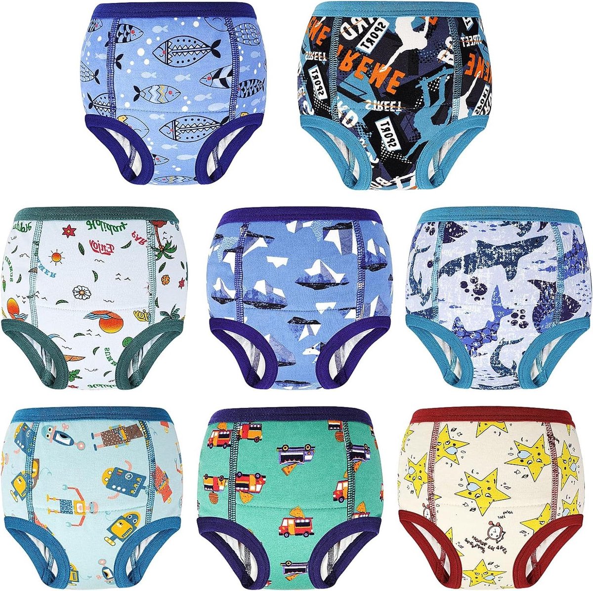 Potty Training Broekjes - Oefenbroekjes - Zindelijkheidstraining - 6-laags Absorberend - 3 Jaar - Meerdere Kleuren