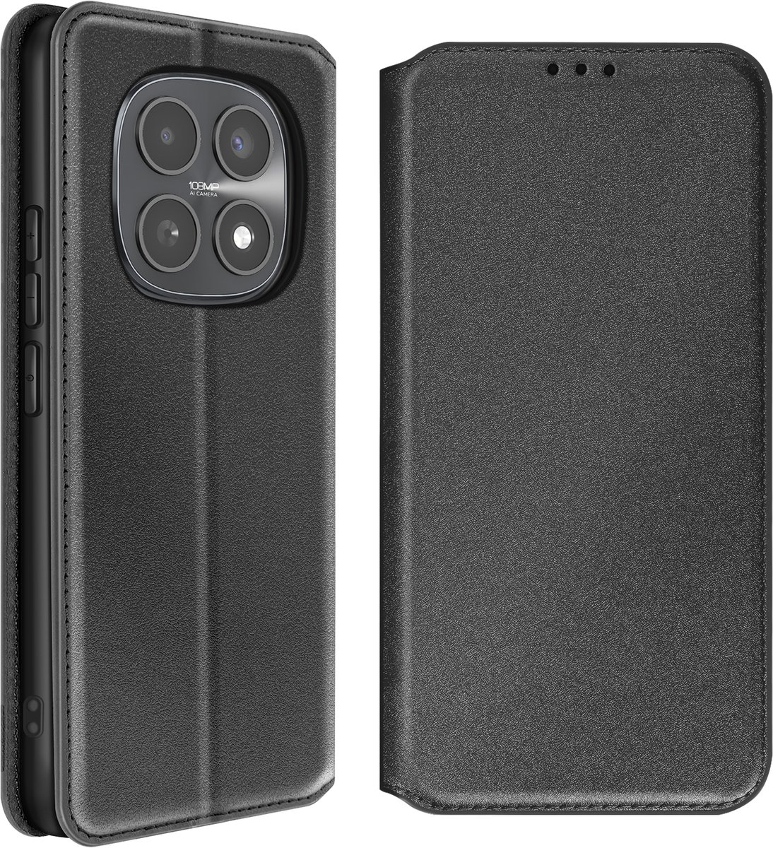 Avizar Foliohoes voor Redmi Note 15 5G / 4G met Kaarthouder en Standaardfunctie, Zwart