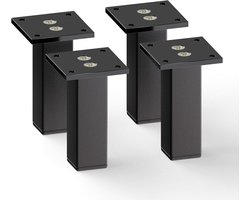 Meubelpoten Set - Poten voor meubels - Meubels vernieuwen - Aluminium constructie - 100 mm Hoog - Zwart mat